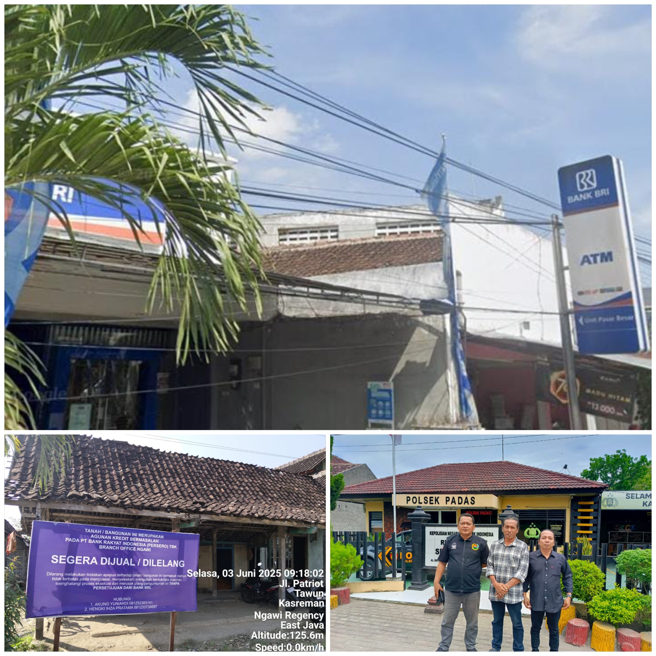 Gara-Gara Pemasangan Plang Banner Tunggakan, BRI Unit Pasar Besar Ngawi di Polisikan Nasabah.