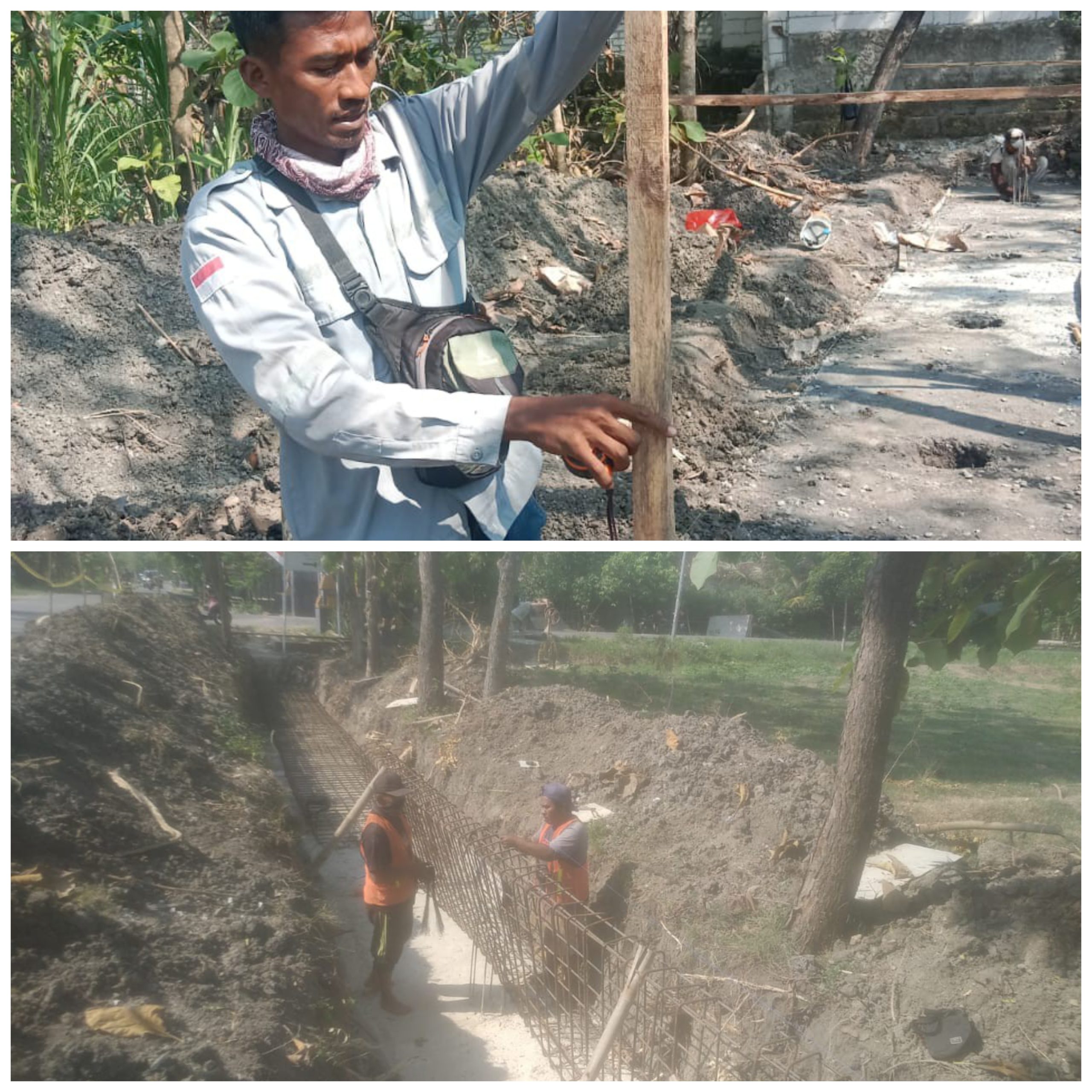Proyek Pembangunan Tembok Penahan Tanah (TPT) di Desa Wotanngare, Kecamatan Kalitidu Minim Pengawasan