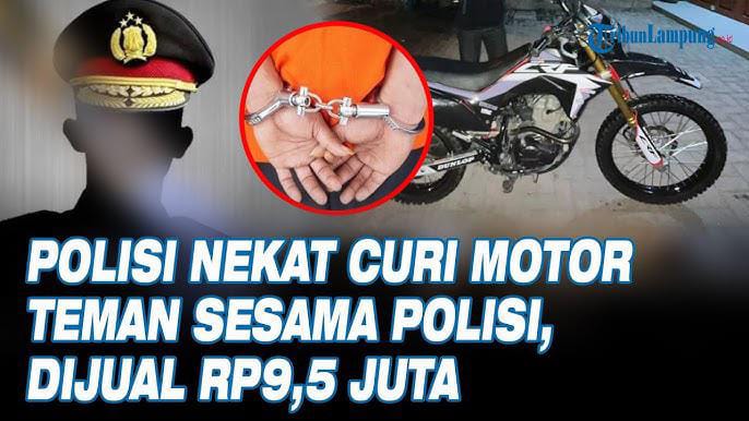 Seorang Oknum Polisi Curi Motor Rekan Sesama Polisi Terancam Di PTDH