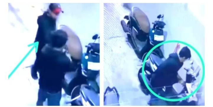 Dua Maling Motor Beraksi di Pucang Anom, Pelaku Terekam CCTV Saat Gondol Honda Beat