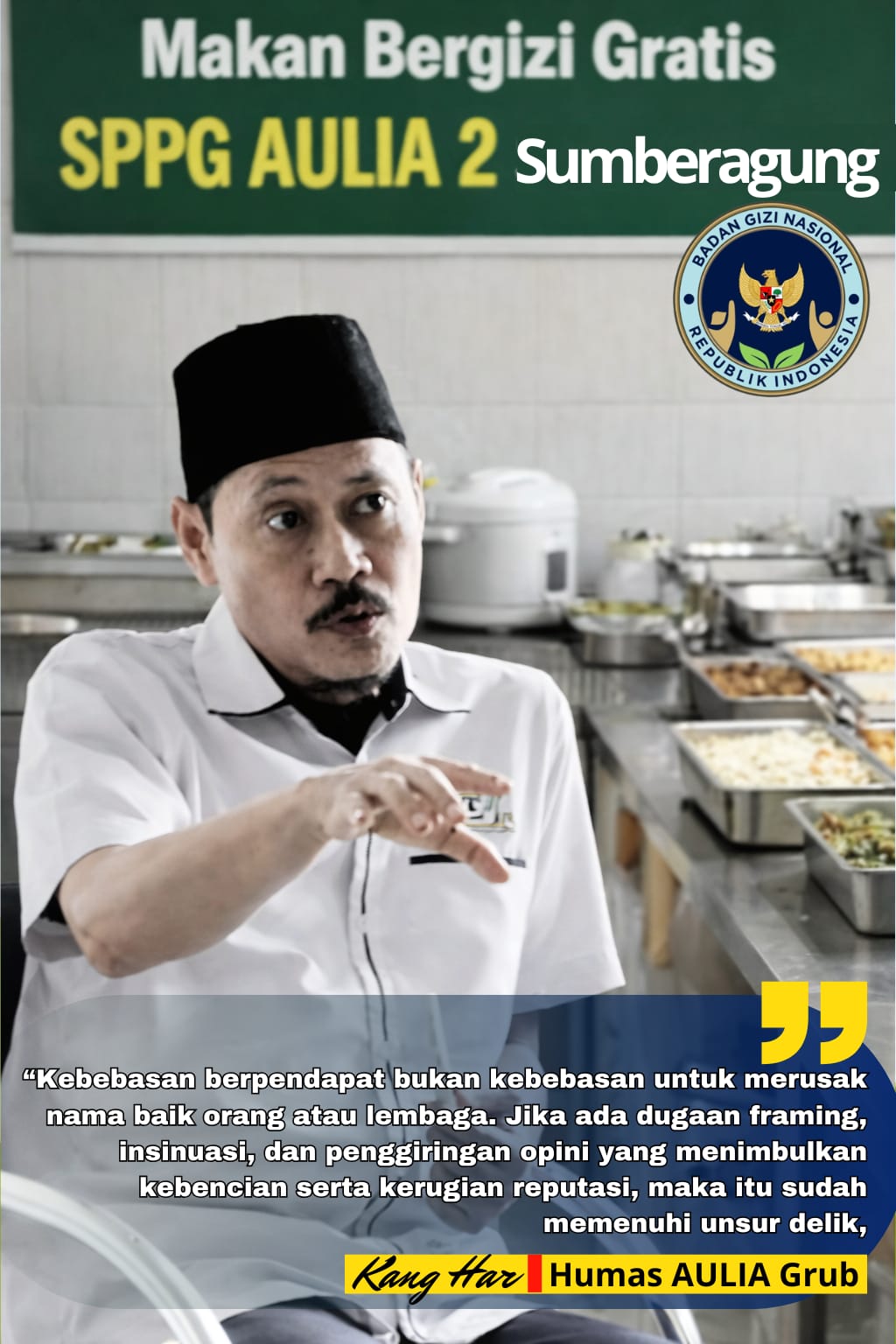 *Laporkan Akun TikTok Pengunggah Menu MBG, Humas AULIA Grup: Kami Tidak Anti Kritik*